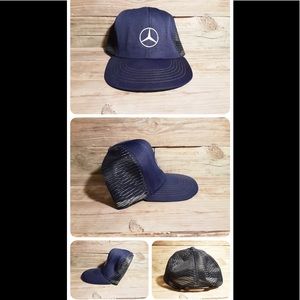 Mercedes Benz Blue & White Trucker Hat Ball Cap